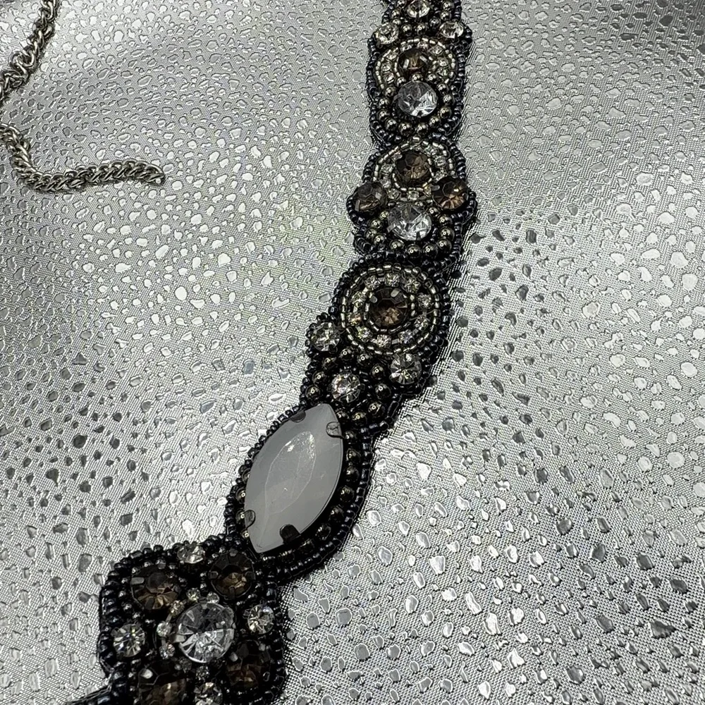 Elegant Silver and White Belt